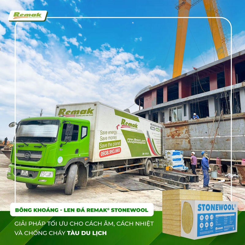 Bông khoáng - len đá Remak® Stonewool đáp ứng các tiêu chuẩn quốc tế về khả năng cách âm cách nhiệt và chống cháy